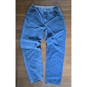 VTG Lee Bareback Elastic Waist 90s Mom Jeans High Rise Women's Size 30x29.5